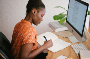girl writing